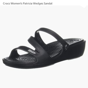 CROCS Patricia Women's Size 8 Black Wedge Sandals